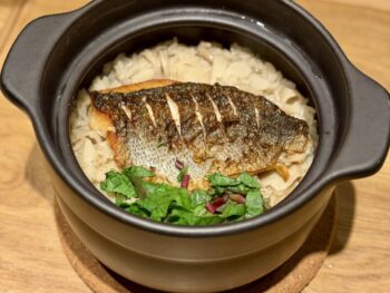 イサキときのこの炊き込みご飯